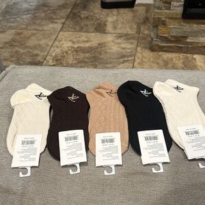 Assorted Ankle Socks - Cream, Brown, Tan, Black